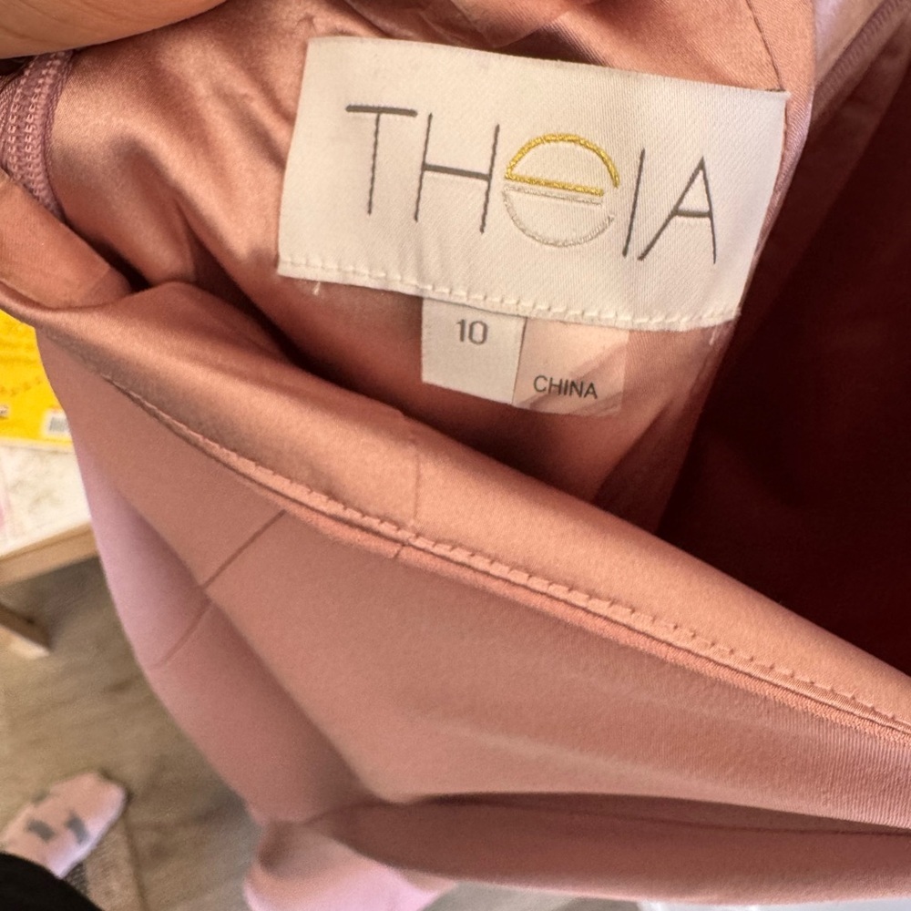 Theia Blush Pink Maxi Dress - Picture 4 of 5